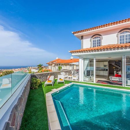 Luxury White Villa With Sea View, Heated Pool Costa Adeje  Kültér fotó