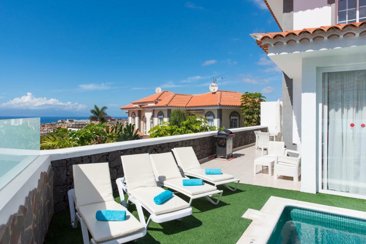 Luxury White Villa With Sea View, Heated Pool Costa Adeje  Kültér fotó