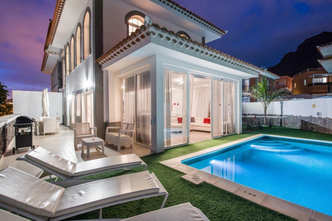 Luxury White Villa With Sea View, Heated Pool Costa Adeje  Kültér fotó