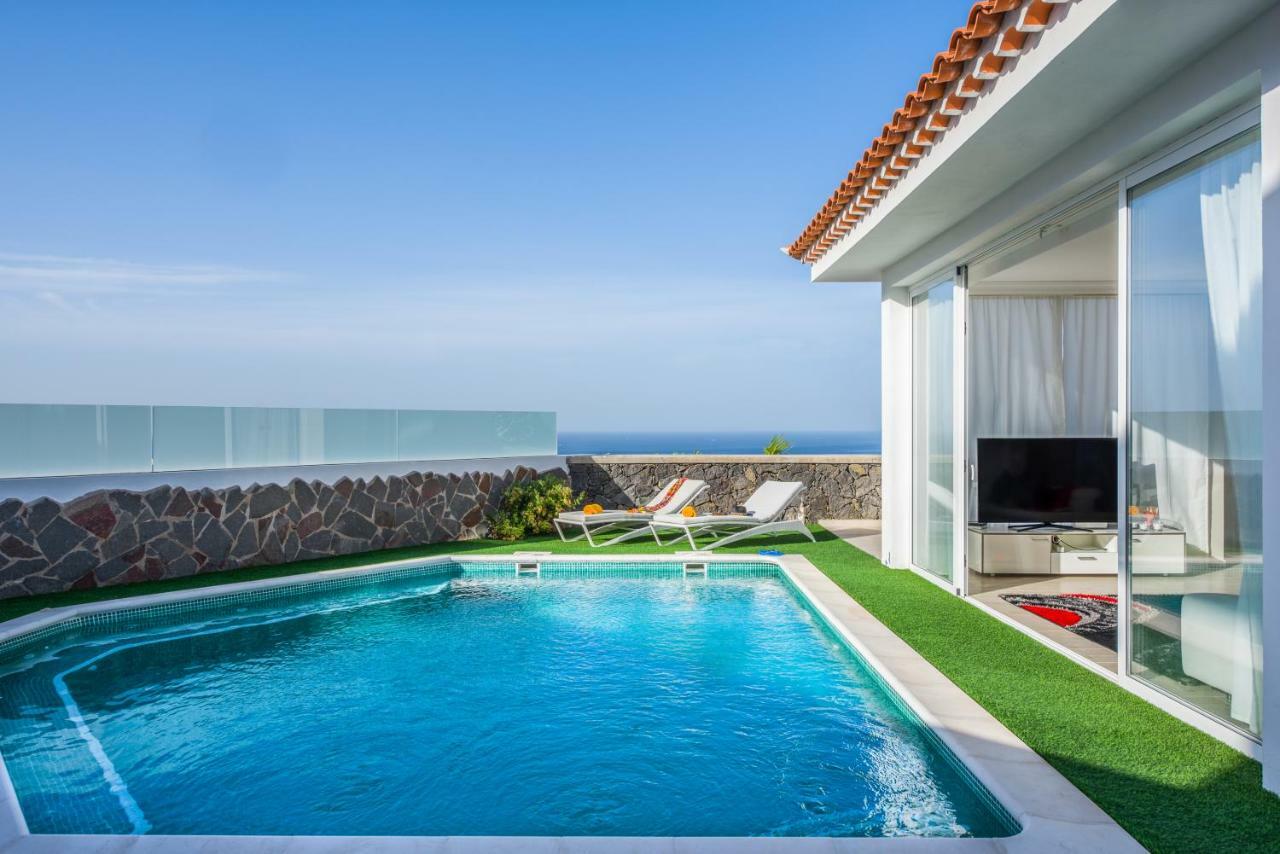 Luxury White Villa With Sea View, Heated Pool Costa Adeje  Kültér fotó
